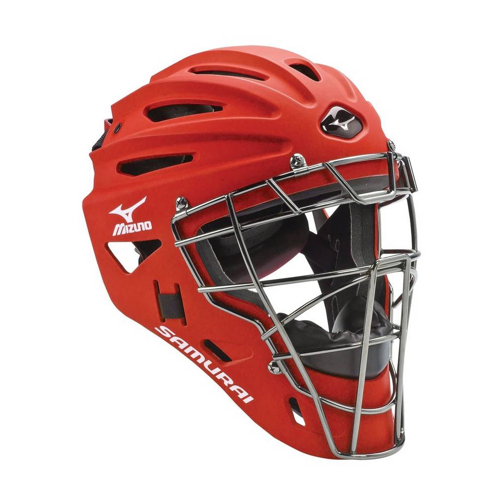 Mizuno Men's Samurai G4 Baseball Catcher’s Helmet Red (380191-OBV)